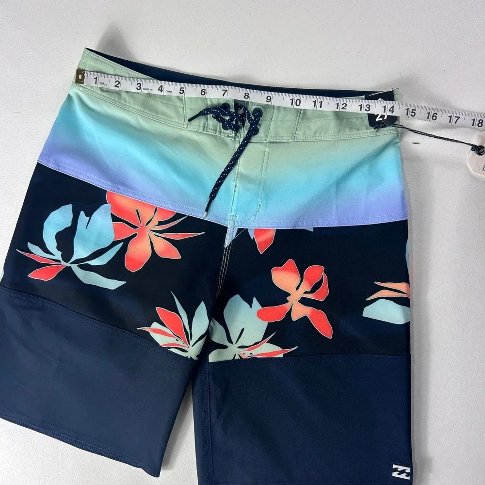 Billabong Tribong Pro Upcycler Mens Boardshorts Navy Floral Ombre Size‎ 27 NEW
